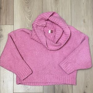 Pilcro Pink Cowl Neck Sweater